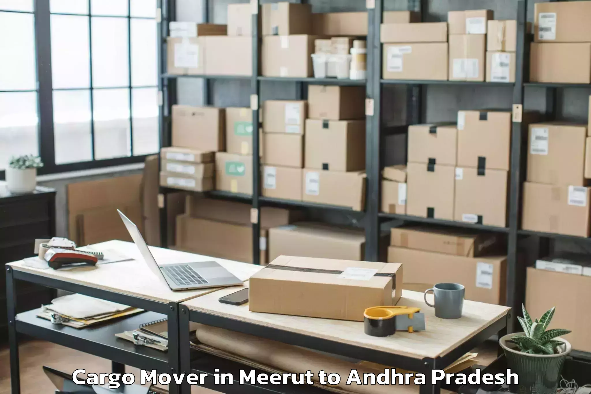 Top Meerut to Vuyyuru Cargo Mover Available